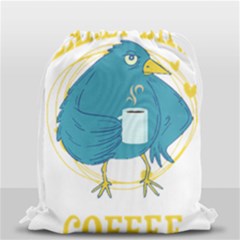 Bird T- Shirt Funny Morning Muffle Saying Design T- Shirt Yoga Reflexion Pose T- Shirtyoga Reflexion Pose T- Shirt Drawstring Bag (small) by hizuto
