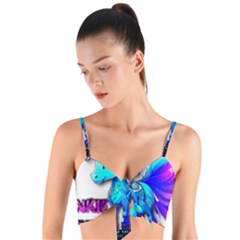 Pinkie Pie  Woven Tie Front Bralet by Internationalstore