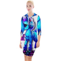 Pinkie Pie  Quarter Sleeve Hood Bodycon Dress by Internationalstore