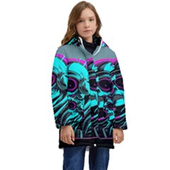 Aesthetic Art  Kids  Hooded Longline Puffer Jacket by Internationalstore