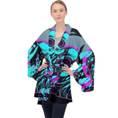 Aesthetic Art  Long Sleeve Velvet Kimono  by Internationalstore