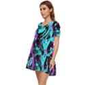 Aesthetic art  Tiered Short Sleeve Babydoll Dress View3