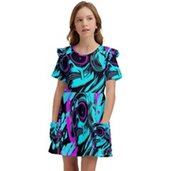 Aesthetic Art  Kids  Frilly Sleeves Pocket Dress by Internationalstore