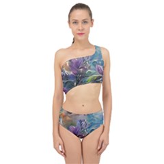 Abstract Blossoms  Spliced Up Two Piece Swimsuit by Internationalstore
