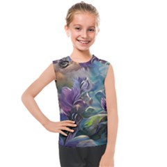 Abstract Blossoms  Kids  Mesh Tank Top by Internationalstore