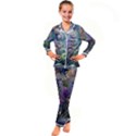 Abstract Blossoms  Kids  Satin Long Sleeve Pajamas Set View1