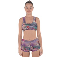 Abstract Flowers  Racerback Boyleg Bikini Set by Internationalstore