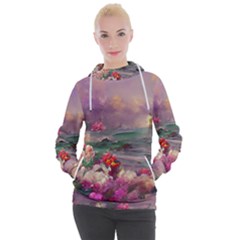 Abstract Flowers  Women s Hooded Pullover by Internationalstore
