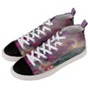 Abstract Flowers  Men s Mid-Top Canvas Sneakers View2