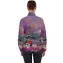 Abstract Flowers  Women s High Neck Windbreaker View2