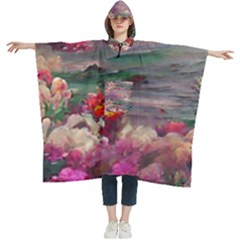 Abstract Flowers  Women s Hooded Rain Ponchos by Internationalstore