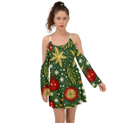 Christmas Pattern Boho Dress by Valentinaart