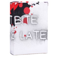 Vampire T- Shirt Feeling Cute Might Bite Someone Later T- Shirt Playing Cards Single Design (rectangle) With Custom Box by ZUXUMI
