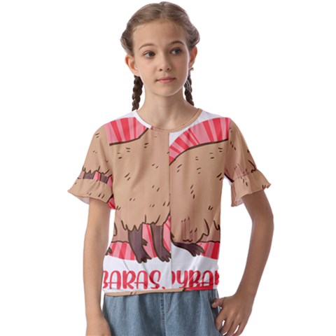 Capybara Art T- Shirt I Just Really Like Capybaras O K  T- Shirt Yoga Reflexion Pose T- Shirtyoga Reflexion Pose T- Shirt Kids  Cuff Sleeve Scrunch Bottom T-shirt by hizuto