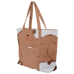 Capybara T- Shirt Cute Capybara Illustration T- Shirt Yoga Reflexion Pose T- Shirtyoga Reflexion Pose T- Shirt Zip Up Canvas Bag by hizuto