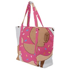 Capybara T- Shirt Cute Gentlemen Capybara T- Shirt Yoga Reflexion Pose T- Shirtyoga Reflexion Pose T- Shirt Zip Up Canvas Bag by hizuto