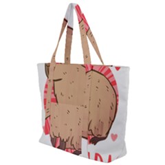 Capybara T- Shirt Just A Girl Who Loves Capybaras T- Shirt Yoga Reflexion Pose T- Shirtyoga Reflexion Pose T- Shirt Zip Up Canvas Bag by hizuto