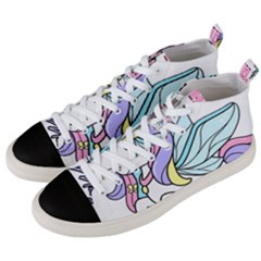 Waitress T- Shirt Awesome Unicorn Waitresses Are Magical For A Waiting Staff T- Shirt Men s Mid-top Canvas Sneakers by ZUXUMI