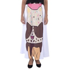 Cat Ice Cream T- Shirt Cute Cat Cream Cone T- Shirt Yoga Reflexion Pose T- Shirtyoga Reflexion Pose T- Shirt Flared Maxi Skirt by hizuto