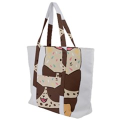 Cat Ice Cream T- Shirt Cute Cat Cream Cone T- Shirt Yoga Reflexion Pose T- Shirtyoga Reflexion Pose T- Shirt Zip Up Canvas Bag by hizuto