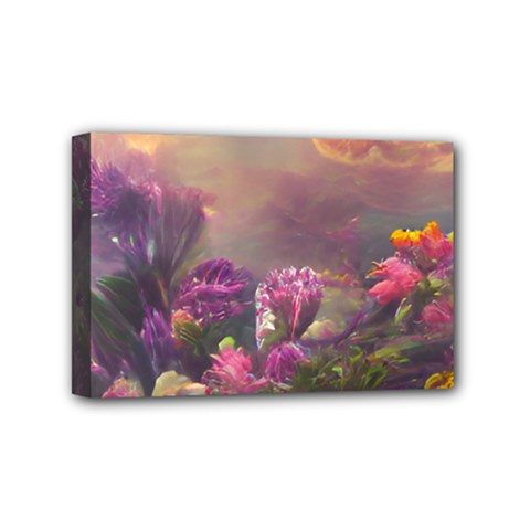 Floral Blossoms  Mini Canvas 6  X 4  (stretched) by Internationalstore