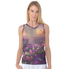 Floral Blossoms  Women s Basketball Tank Top by Internationalstore