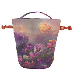 Floral Blossoms  Drawstring Bucket Bag by Internationalstore