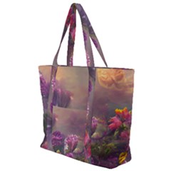 Floral Blossoms  Zip Up Canvas Bag by Internationalstore