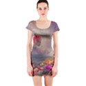 Floral Blossoms  Short Sleeve Bodycon Dress View1