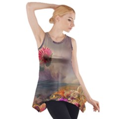 Floral Blossoms  Side Drop Tank Tunic by Internationalstore