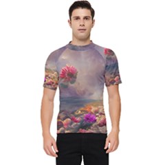 Floral Blossoms  Men s Short Sleeve Rash Guard by Internationalstore