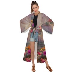 Floral Blossoms  Maxi Kimono by Internationalstore
