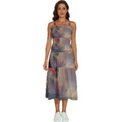 Floral Blossoms  Sleeveless Shoulder Straps Boho Dress by Internationalstore