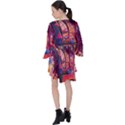 Fantasy  V-Neck Flare Sleeve Mini Dress View2