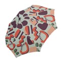 Shapes In Retro Colors On A Green Background Folding Umbrellas View2