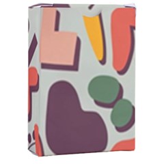 Shapes In Retro Colors On A Green Background Playing Cards Single Design (rectangle) With Custom Box by LalyLauraFLM