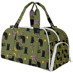Cat Cartoon Cats Animal Pattern Burner Gym Duffel Bag by Pakjumat