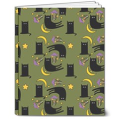 Cat Cartoon Cats Animal Pattern 8  X 10  Hardcover Notebook by Pakjumat