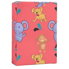 Elephant Monkey Dog Cartoon Playing Cards Single Design (rectangle) With Custom Box by Pakjumat