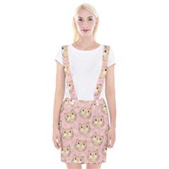 Cat Pattern Pink Cartoon Braces Suspender Skirt by Pakjumat