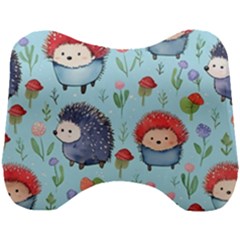 Hedgehogs Animal Head Support Cushion by Pakjumat