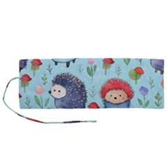Hedgehogs Animal Roll Up Canvas Pencil Holder (m) by Pakjumat