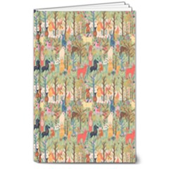 Animal Forest Pattern 8  X 10  Hardcover Notebook by Pakjumat