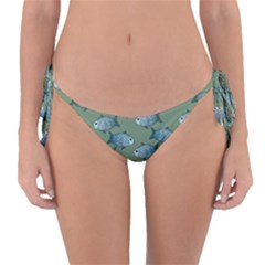 Fishes Pattern Background Reversible Bikini Bottoms by Pakjumat