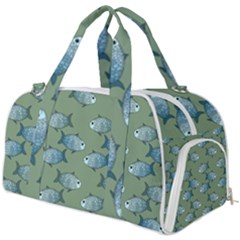 Fishes Pattern Background Burner Gym Duffel Bag by Pakjumat