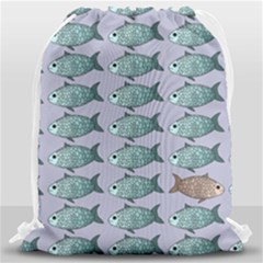 Fishes Pattern Background Theme Drawstring Bag (large) by Pakjumat