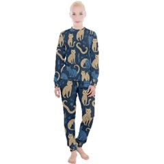 Cat Pattern Animal Women s Lounge Set by Pakjumat