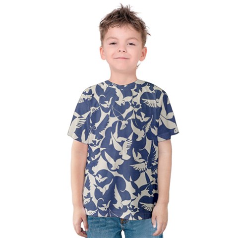 Bird Animal Animal Background Kids  Cotton T-shirt by Pakjumat