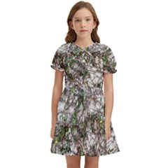 Climbing Plant At Outdoor Wall Kids  Bow Tie Puff Sleeve Dress by dflcprintsclothing