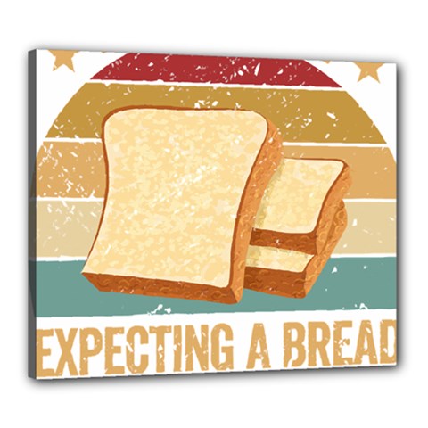 Bread Baking T- Shirt Funny Bread Baking Baker My Yeast Expecting A Bread T- Shirt Canvas 24  X 20  (stretched) by JamesGoode